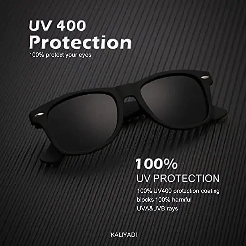 KALIYADI Polarized Sunglasses for Men and Women Matte Finish Sun glasses Color Mirror Lens UV Blocking (3 Pack) - Image 2
