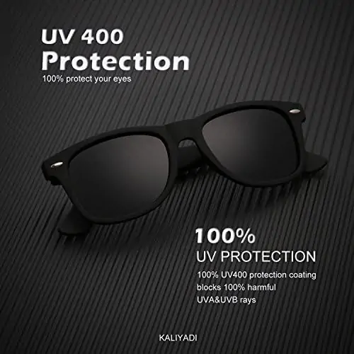 KALIYADI Polarized Sunglasses for Men and Women Semi-Rimless Frame Driving Sun glasses UV Blocking - Image 2