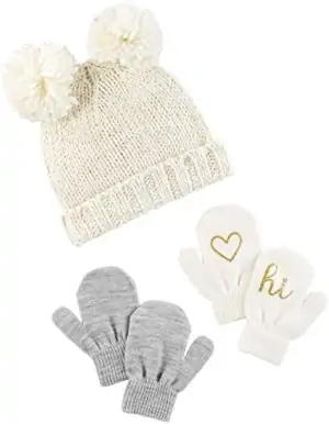 Simple Joys by Carter's girls Hat and Mitten Set